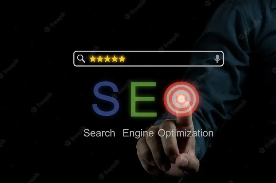 A finger selecting local seo services