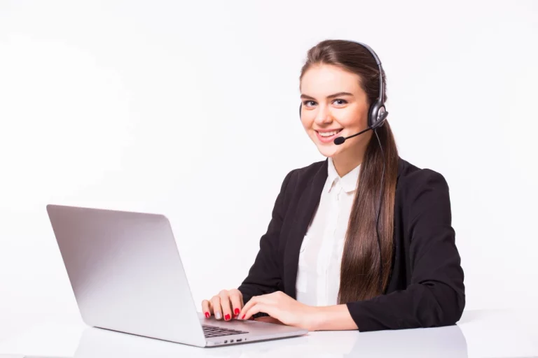 ITAdOn Help Desk Girl talking with clients
